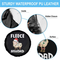 Funny Christmas Sheep Spare Tire Cover Fleece Navidad Feliz Spanish Merry Xmas