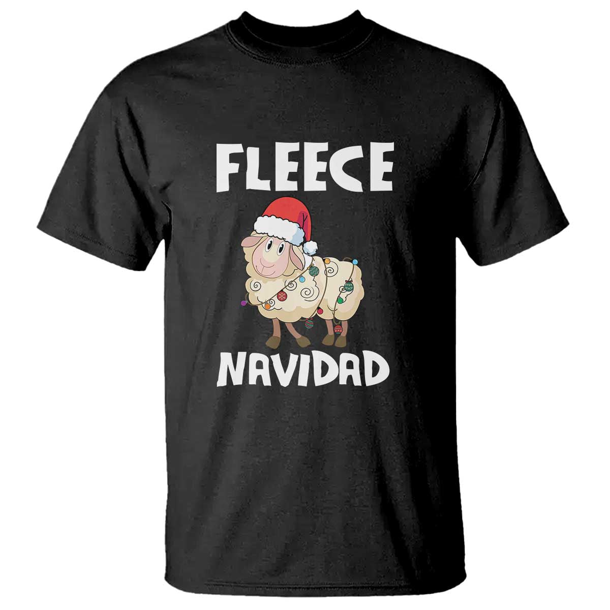 Funny Christmas Sheep T Shirt Fleece Navidad Feliz Spanish Merry Xmas - Wonder Print Shop