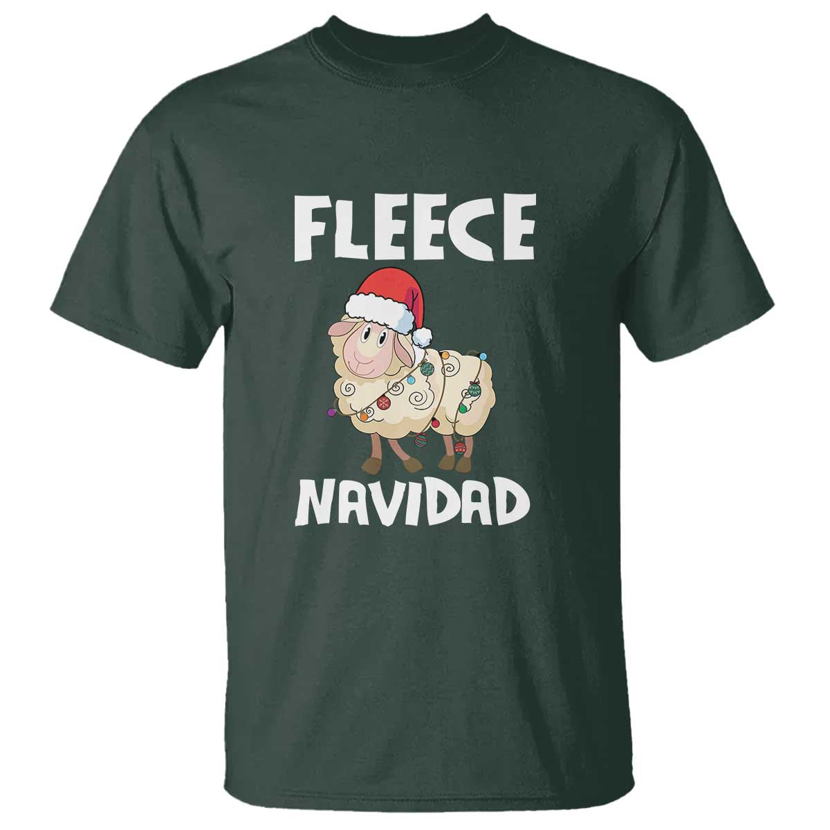 Funny Christmas Sheep T Shirt Fleece Navidad Feliz Spanish Merry Xmas - Wonder Print Shop