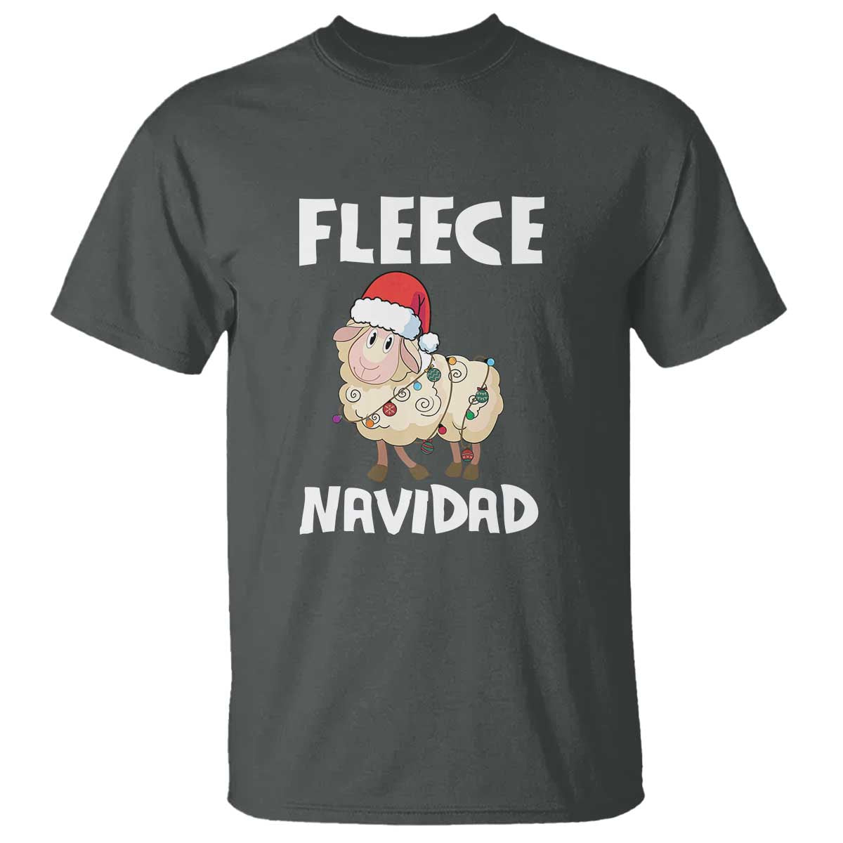 Funny Christmas Sheep T Shirt Fleece Navidad Feliz Spanish Merry Xmas - Wonder Print Shop
