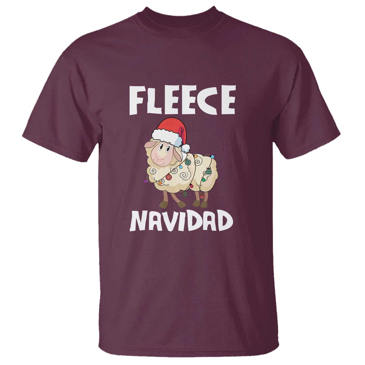 Funny Christmas Sheep T Shirt Fleece Navidad Feliz Spanish Merry Xmas - Wonder Print Shop