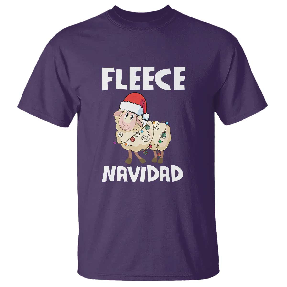 Funny Christmas Sheep T Shirt Fleece Navidad Feliz Spanish Merry Xmas - Wonder Print Shop