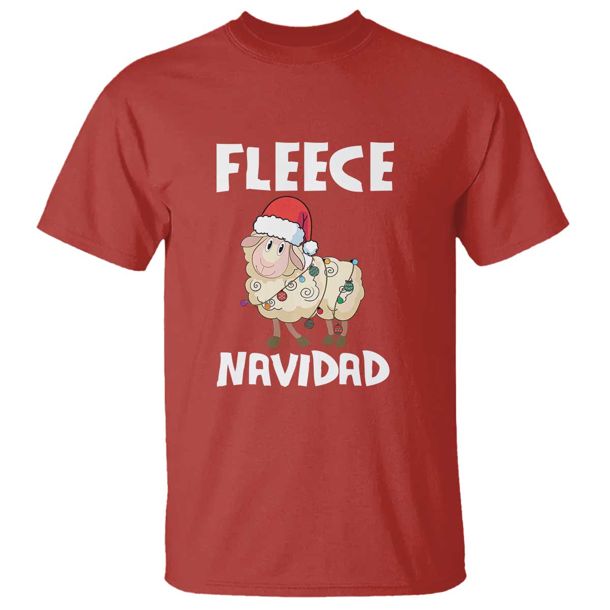 Funny Christmas Sheep T Shirt Fleece Navidad Feliz Spanish Merry Xmas - Wonder Print Shop