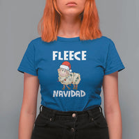 Funny Christmas Sheep T Shirt For Women Fleece Navidad Feliz Spanish Merry Xmas - Wonder Print Shop