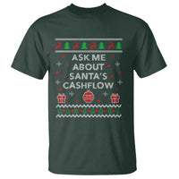Funny Christmas Accountant T Shirt Ask Me About Santas Cash Flow Ugly Sweater - Wonder Print Shop