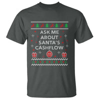 Funny Christmas Accountant T Shirt Ask Me About Santas Cash Flow Ugly Sweater - Wonder Print Shop
