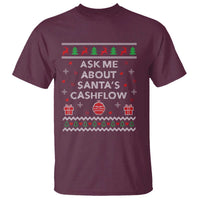 Funny Christmas Accountant T Shirt Ask Me About Santas Cash Flow Ugly Sweater - Wonder Print Shop