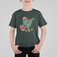 Bigfoot Christmas Tree T Shirt For Kid Xmas Lights Sasquatch Lovers - Wonder Print Shop