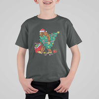 Bigfoot Christmas Tree T Shirt For Kid Xmas Lights Sasquatch Lovers - Wonder Print Shop