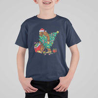 Bigfoot Christmas Tree T Shirt For Kid Xmas Lights Sasquatch Lovers - Wonder Print Shop