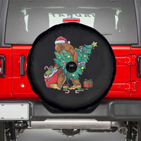 Bigfoot Christmas Tree Spare Tire Cover Xmas Lights Sasquatch Lovers