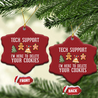 Funny Xmas Tech Support Christmas Ornament Here To Delete Cookies Festive Xmas - Wonder Print Shop
