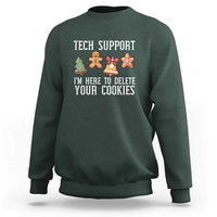 Funny Christmas Tech Support Sweatshirt Here To Delete Cookies Festive Xmas - Wonder Print Shop