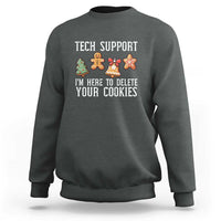 Funny Christmas Tech Support Sweatshirt Here To Delete Cookies Festive Xmas - Wonder Print Shop