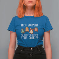 Funny Christmas Tech Support T Shirt For Women Here To Delete Cookies Festive Xmas - Wonder Print Shop