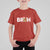 Funny Christmas Bruh T Shirt For Kid Candy Cane Santa Hat Festive Xmas Matching - Wonder Print Shop