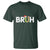 Funny Christmas Bruh T Shirt Candy Cane Santa Hat Festive Xmas Matching - Wonder Print Shop