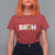 Funny Christmas Bruh T Shirt For Women Candy Cane Santa Hat Festive Xmas Matching - Wonder Print Shop