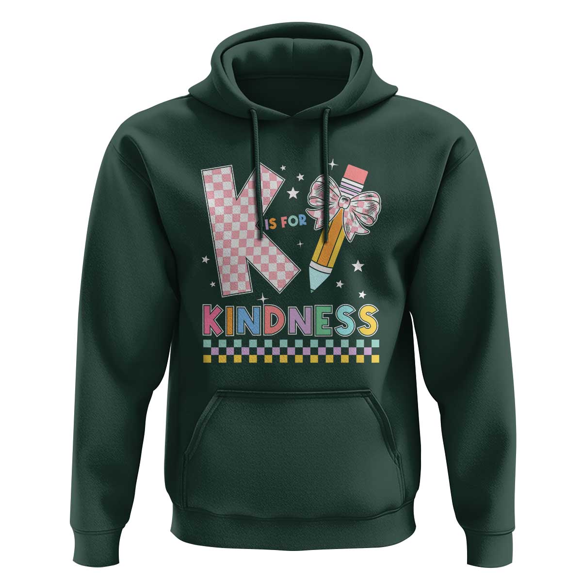 K Is For Kindness Hoodie Cute Pencil Bow Teacher Be Kind