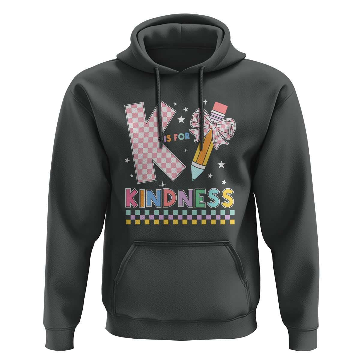 K Is For Kindness Hoodie Cute Pencil Bow Teacher Be Kind