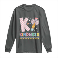 K Is For Kindness Long Sleeve Shirt Cute Pencil Bow Teacher Be Kind
