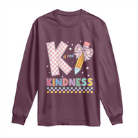 K Is For Kindness Long Sleeve Shirt Cute Pencil Bow Teacher Be Kind