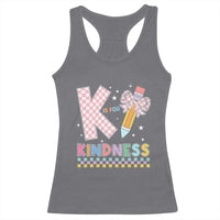 K Is For Kindness Racerback Tank Top Cute Pencil Bow Teacher Be Kind