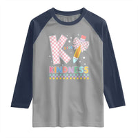 K Is For Kindness Raglan Shirt Cute Pencil Bow Teacher Be Kind