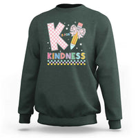 K Is For Kindness Sweatshirt Cute Pencil Bow Teacher Be Kind - Wonder Print Shop