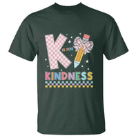 K Is For Kindness T Shirt Cute Pencil Bow Teacher Be Kind - Wonder Print Shop