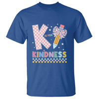 K Is For Kindness T Shirt Cute Pencil Bow Teacher Be Kind - Wonder Print Shop