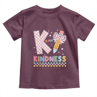 K Is For Kindness Toddler T Shirt Cute Pencil Bow Teacher Be Kind