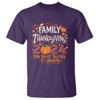 Family Thanksgiving 2024 T Shirt Time Spent Together Is A Blessing Thankful Matching Group Crew - Wonder Print Shop