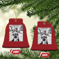 Funny Xmas Reindeer Selfie Christmas Ornament With Santa Xmas Gag Gift - Wonder Print Shop
