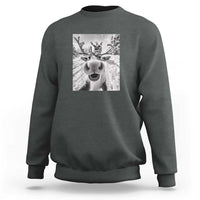 Funny Christmas Reindeer Selfie Sweatshirt With Santa Xmas Gag Gift - Wonder Print Shop
