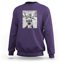 Funny Christmas Reindeer Selfie Sweatshirt With Santa Xmas Gag Gift - Wonder Print Shop