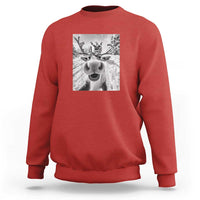 Funny Christmas Reindeer Selfie Sweatshirt With Santa Xmas Gag Gift - Wonder Print Shop