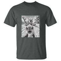 Funny Christmas Reindeer Selfie T Shirt With Santa Xmas Gag Gift - Wonder Print Shop