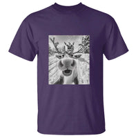 Funny Christmas Reindeer Selfie T Shirt With Santa Xmas Gag Gift - Wonder Print Shop