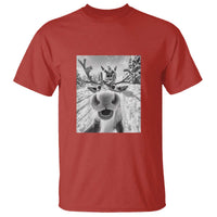 Funny Christmas Reindeer Selfie T Shirt With Santa Xmas Gag Gift - Wonder Print Shop