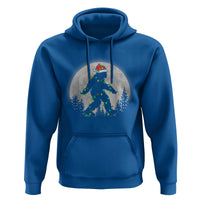 Christmas Bigfoot Hoodie Sasquatch with Santa Hat Xmas Tree Lights