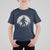 Christmas Bigfoot T Shirt For Kid Sasquatch with Santa Hat Xmas Tree Lights - Wonder Print Shop