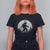 Christmas Bigfoot T Shirt For Women Sasquatch with Santa Hat Xmas Tree Lights - Wonder Print Shop