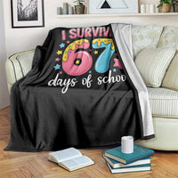 I Survived 67 Days of School Throw Blanket Cute 6 7 Six Seven Chaos Survivor for Students Teachers - Wonder Print Shop