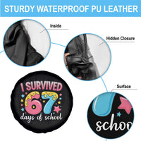 I Survived 67 Days of School Spare Tire Cover Cute 6 7 Six Seven Chaos Survivor for Students Teachers - Wonder Print Shop
