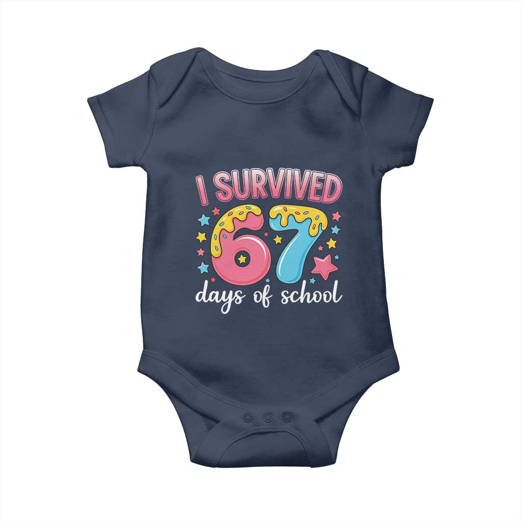 I Survived 67 Days of School Baby Onesie Cute 6 7 Six Seven Chaos Survivor for Students Teachers - Wonder Print Shop