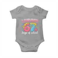 I Survived 67 Days of School Baby Onesie Cute 6 7 Six Seven Chaos Survivor for Students Teachers - Wonder Print Shop