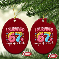 I Survived 67 Days of School Ceramic Ornament Cute 6 7 Six Seven Chaos Survivor for Students Teachers - Wonder Print Shop