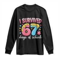 I Survived 67 Days of School Long Sleeve Shirt Cute 6 7 Six Seven Chaos Survivor for Students Teachers - Wonder Print Shop