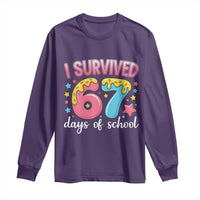 I Survived 67 Days of School Long Sleeve Shirt Cute 6 7 Six Seven Chaos Survivor for Students Teachers - Wonder Print Shop